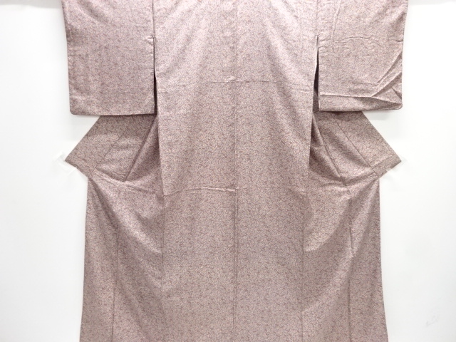 花唐草模様手織り紬着物